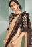 Beige lycra draped party wear saree  5315